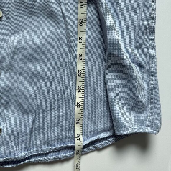 Bachrach Blue Button Down Long Sleeve Shirt Size 15.5 - Picture 5 of 5
